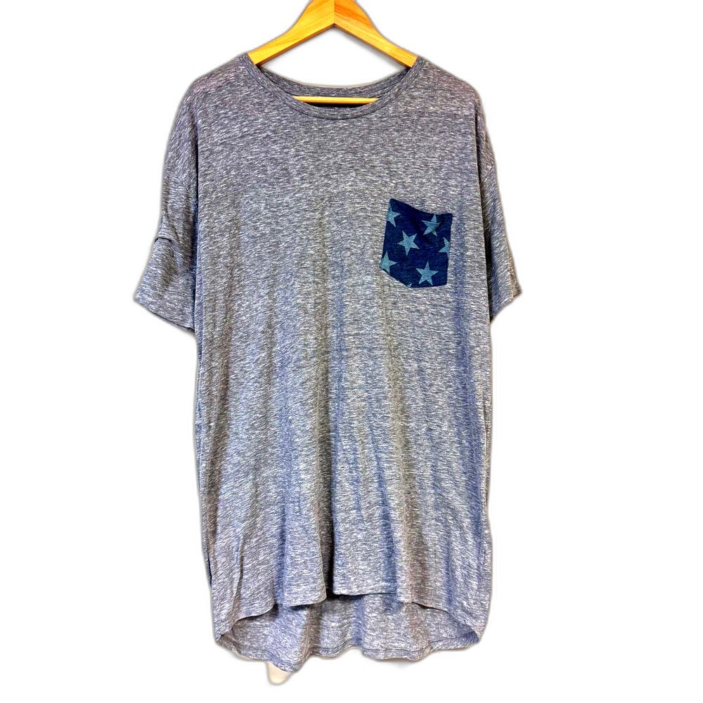 Rare Gray Women's Tunic with Star Pocket